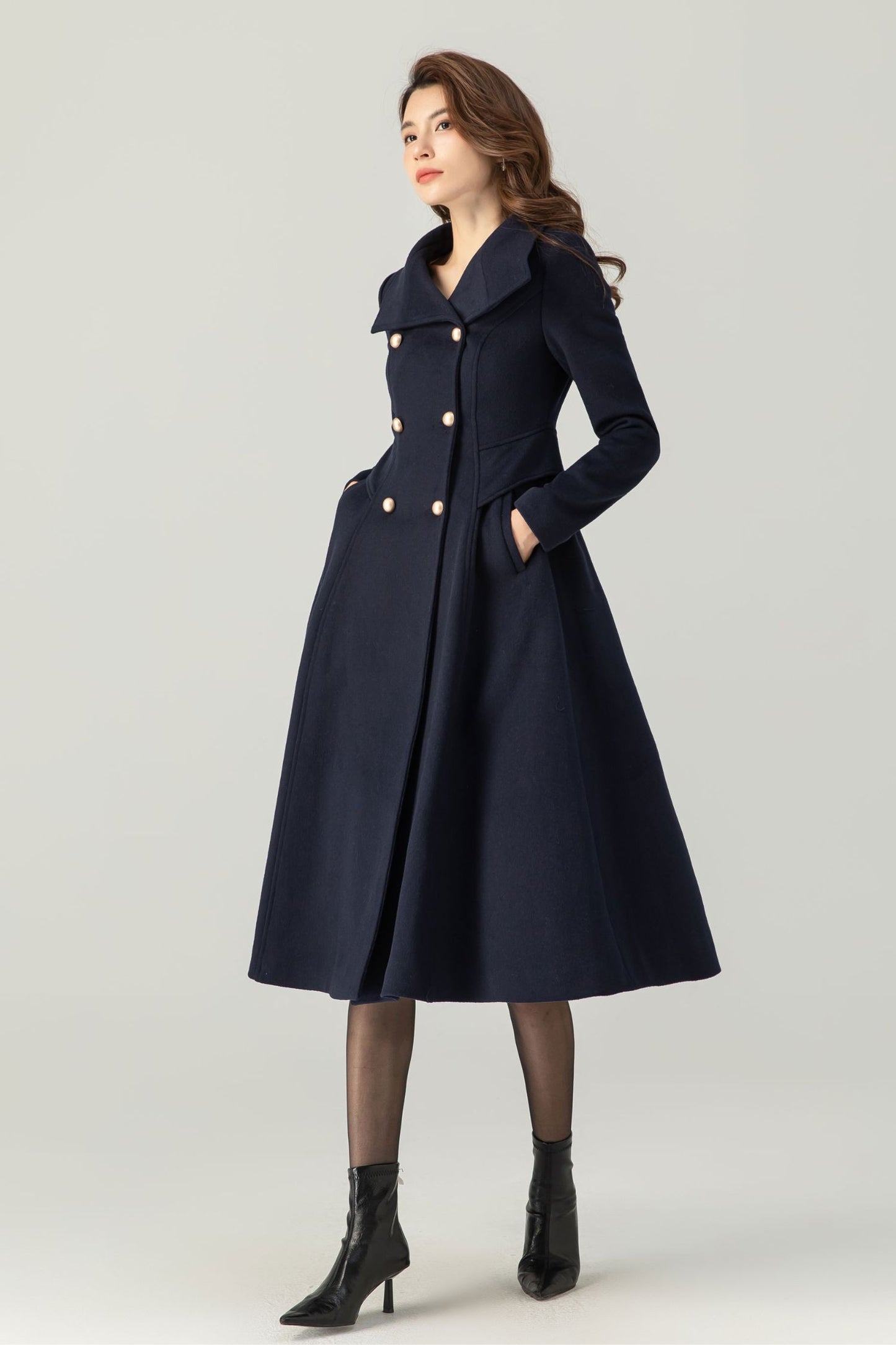 Double Breasted Wool Coat C3701