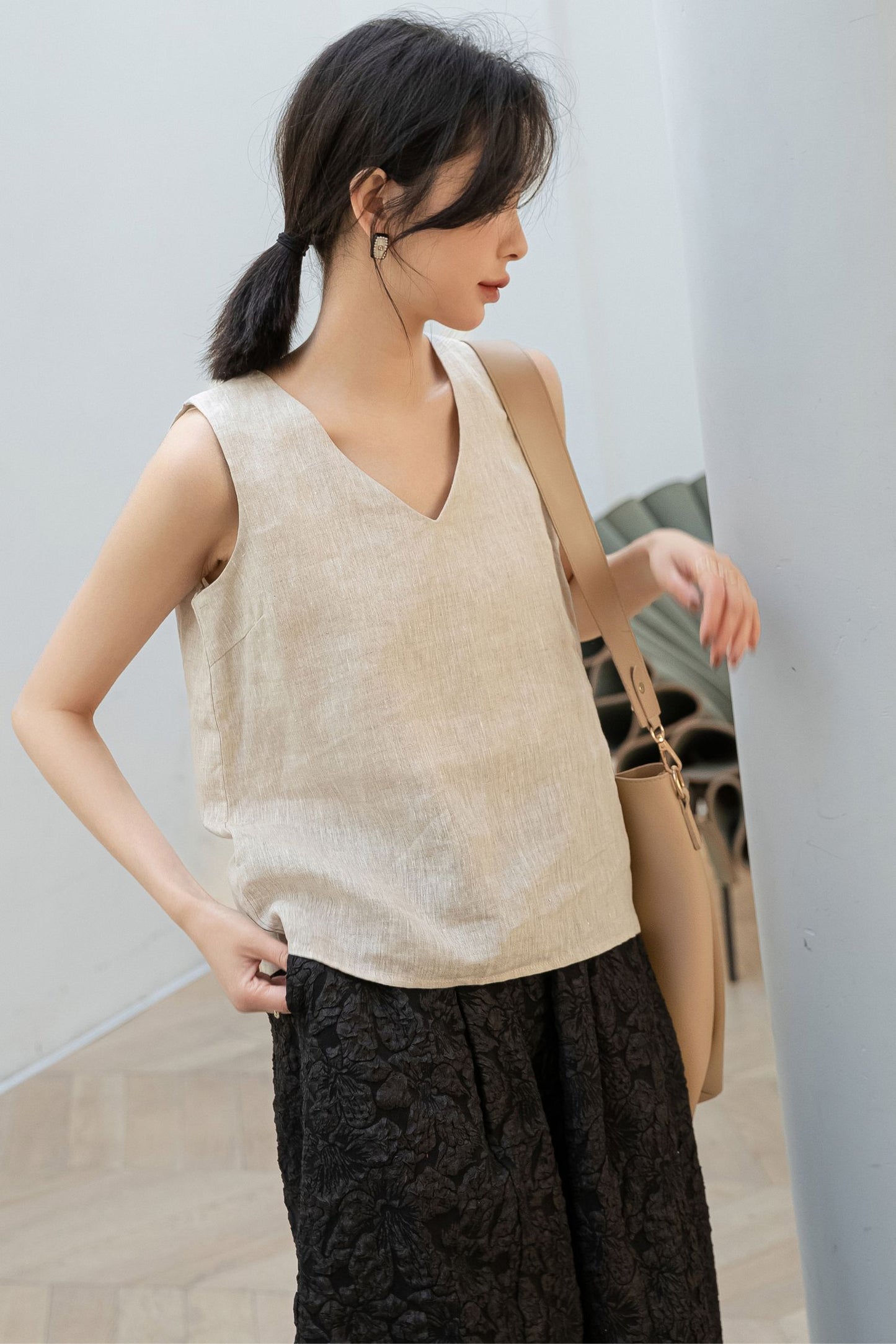 Women's Casual Loose Linen Vest C3199