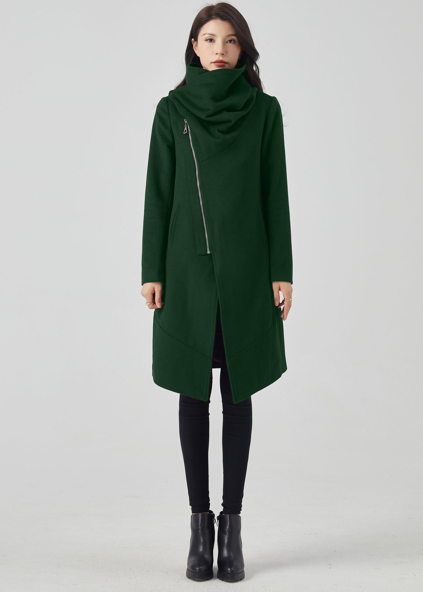 Winter Wool Asymmetrical Coat C4559