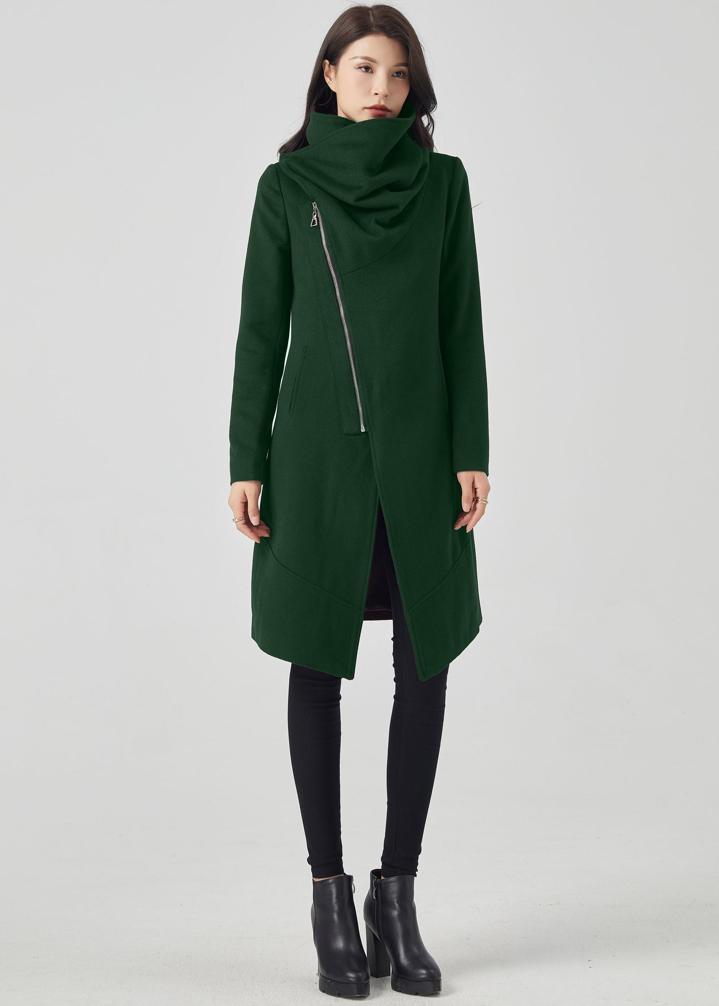 Winter Wool Asymmetrical Coat C4559
