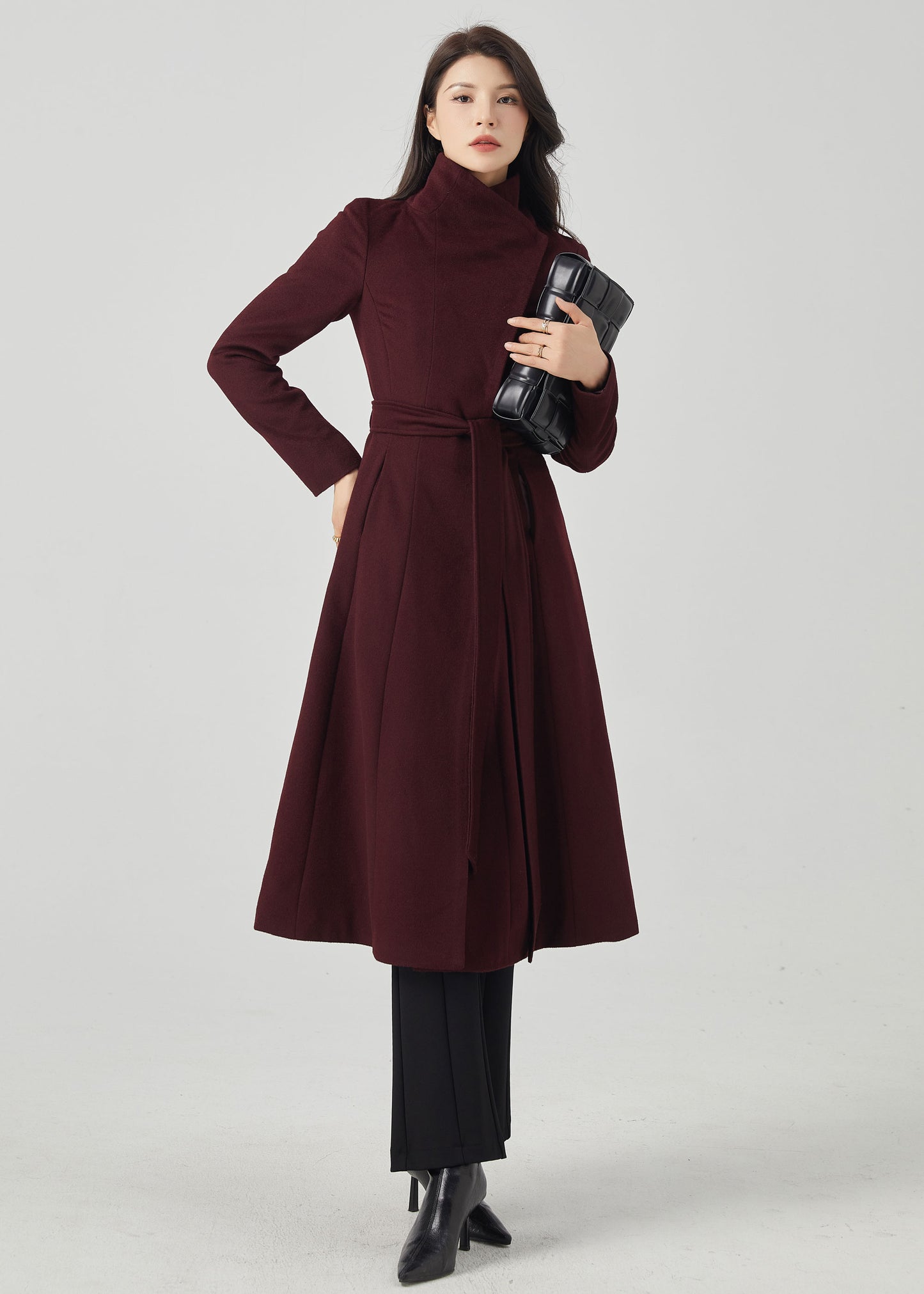 Wool Coat Women, Long Wool Coat C3564