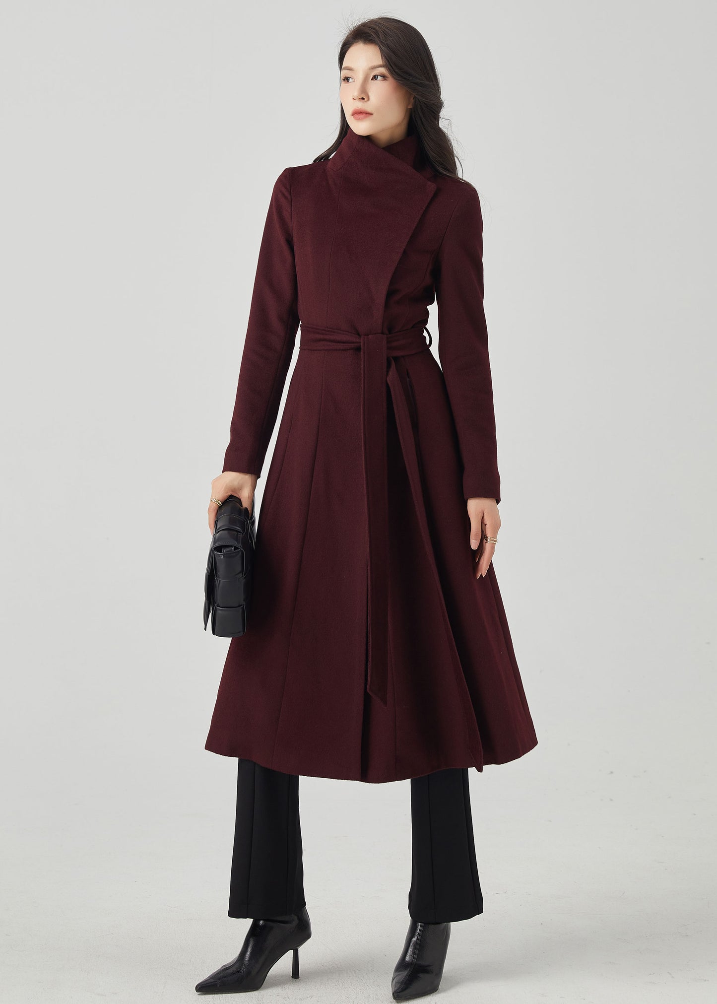 Wool Coat Women, Long Wool Coat C3564