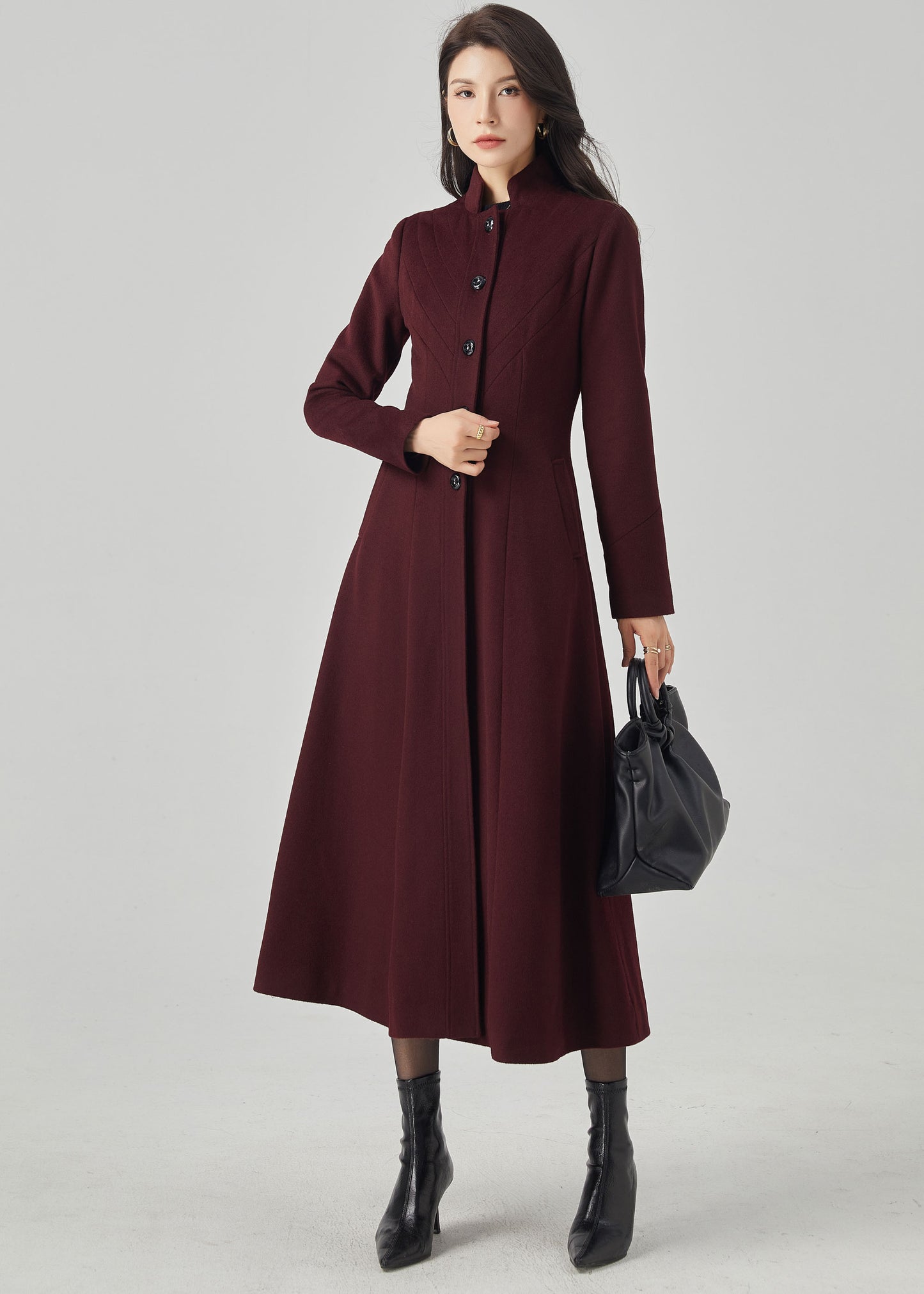 Long Wool Womens Warm Winter Coat C3568