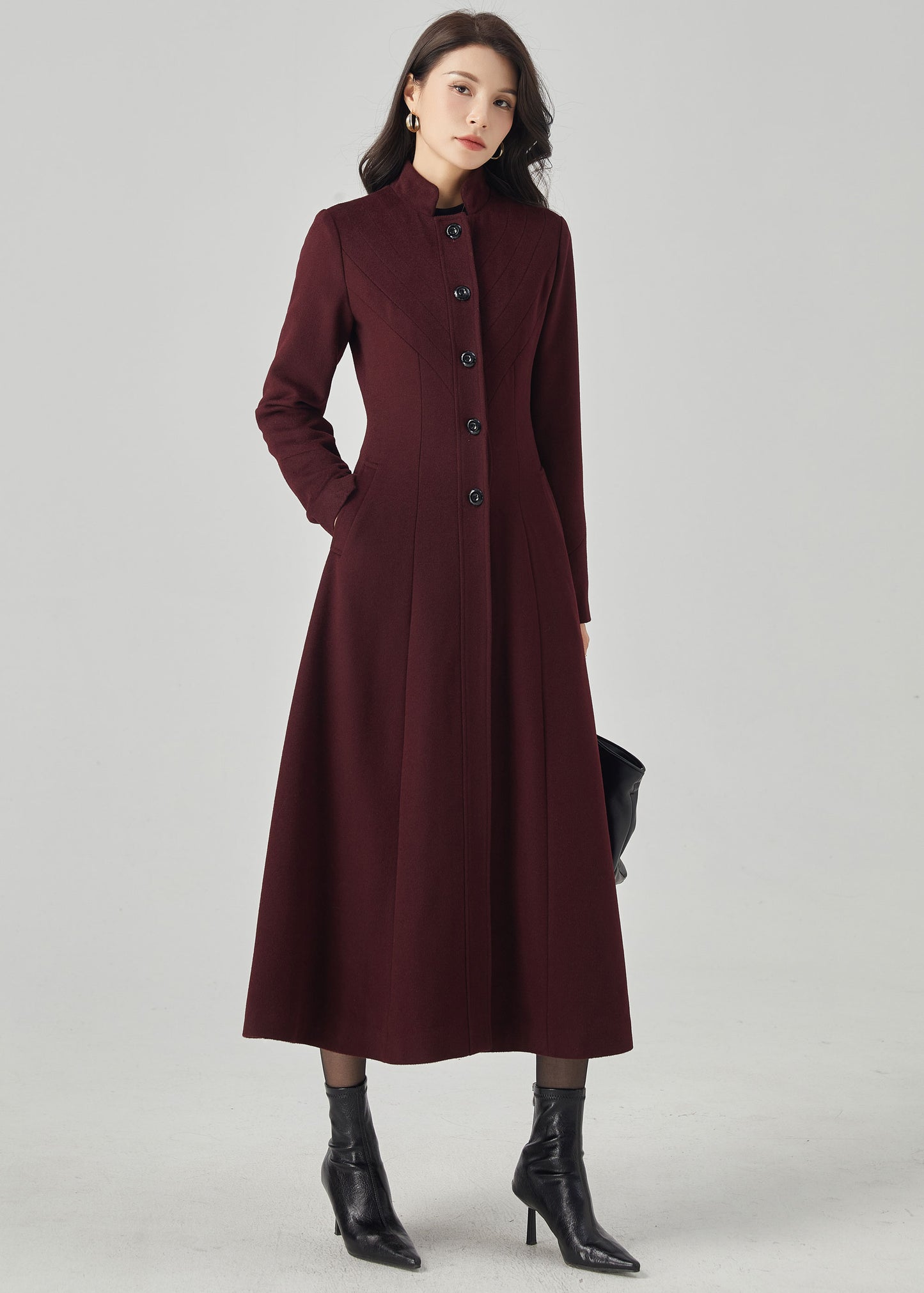 Long Wool Womens Warm Winter Coat C3568