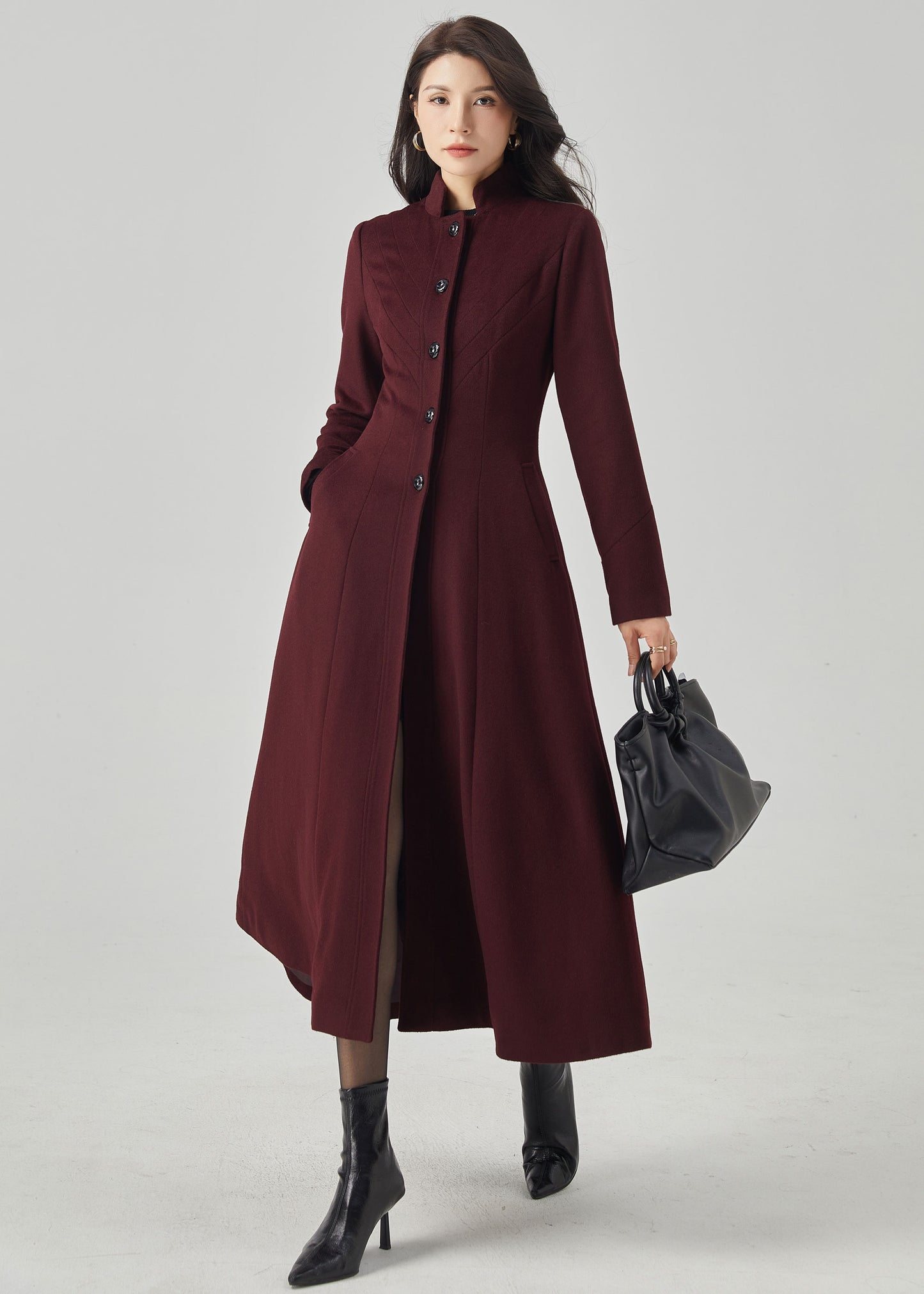 Long Wool Womens Warm Winter Coat C3568