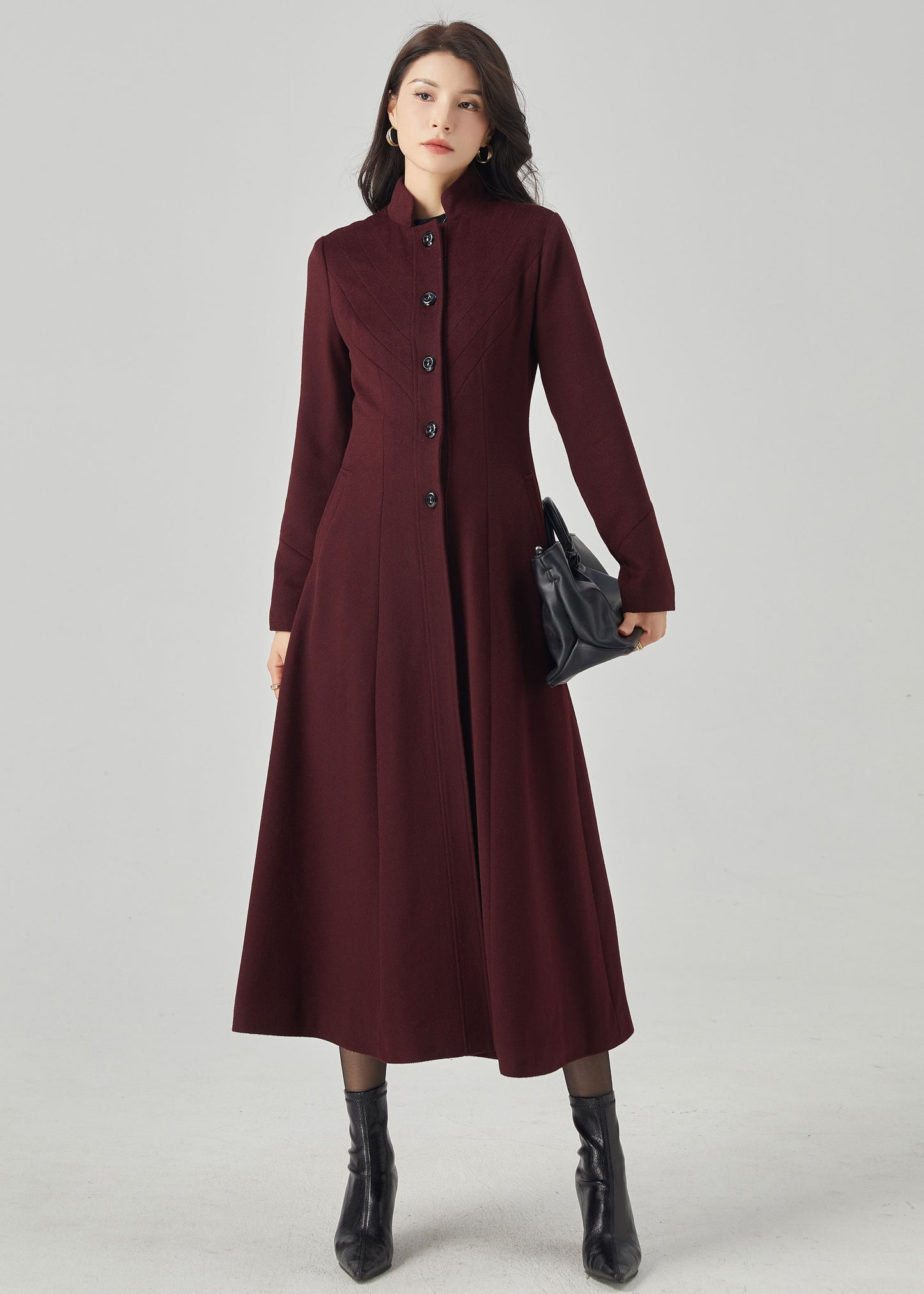 Long Wool Womens Warm Winter Coat C3568