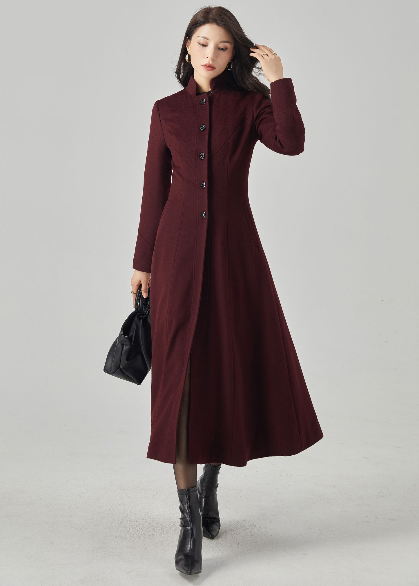 Long Wool Womens Warm Winter Coat C3568