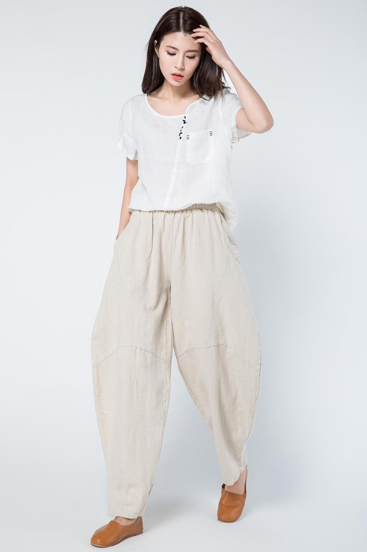 harem pants women, linen pants, women linen pants C1103