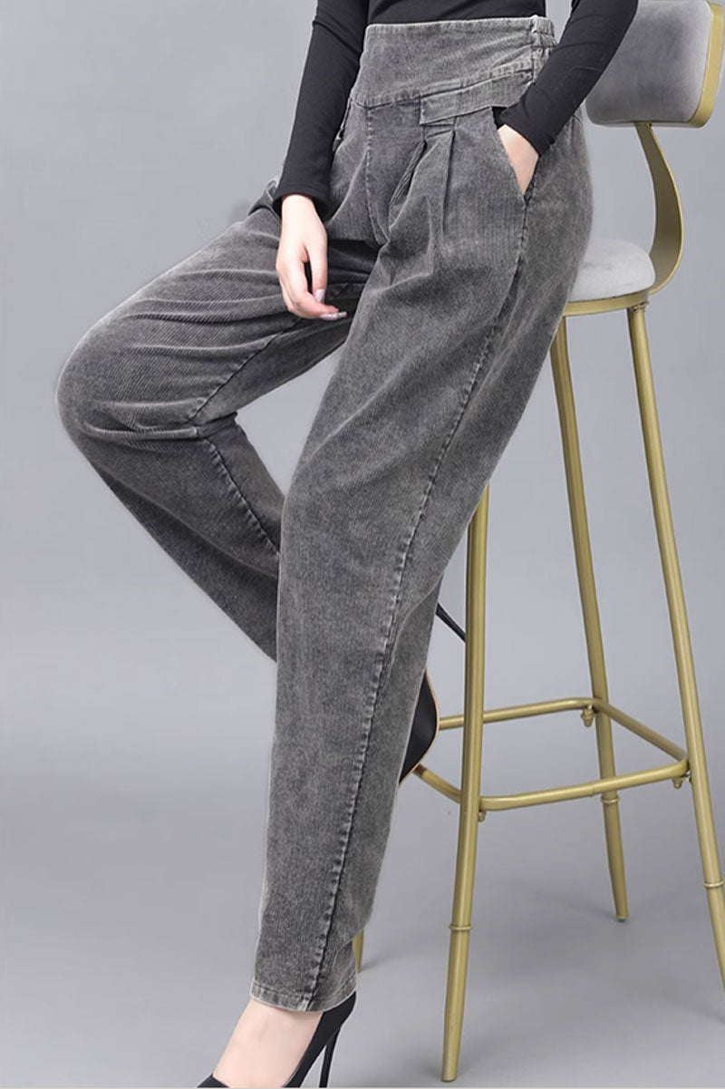 casual winter corduroy long pants women C3794