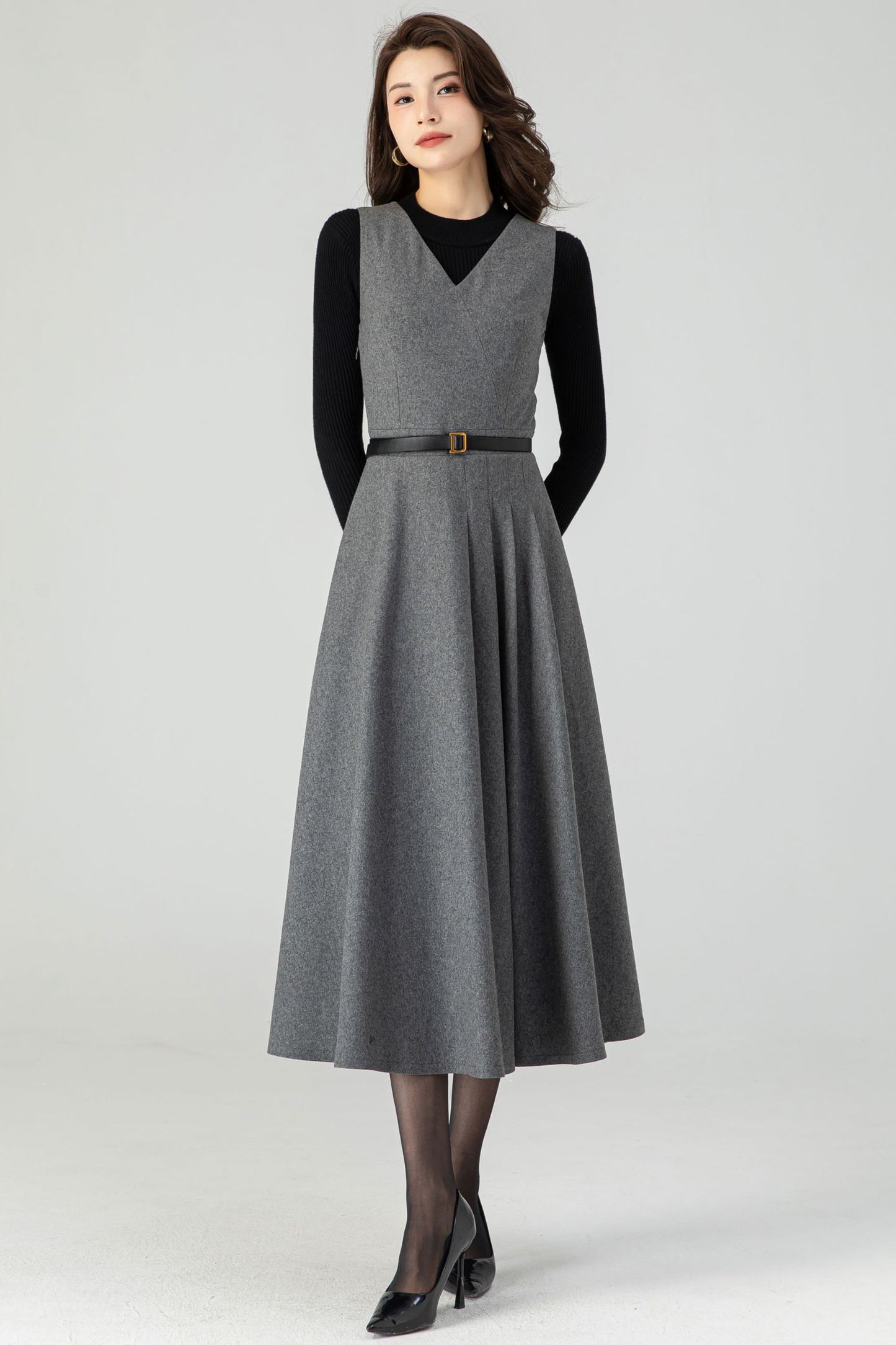 Womens Winter Wool Dress C3617 -Size S us4 #CK2301163