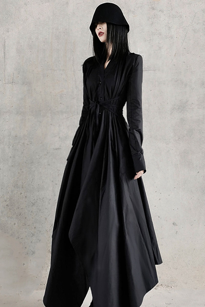 Long sleeves irregular spring dress women C3482