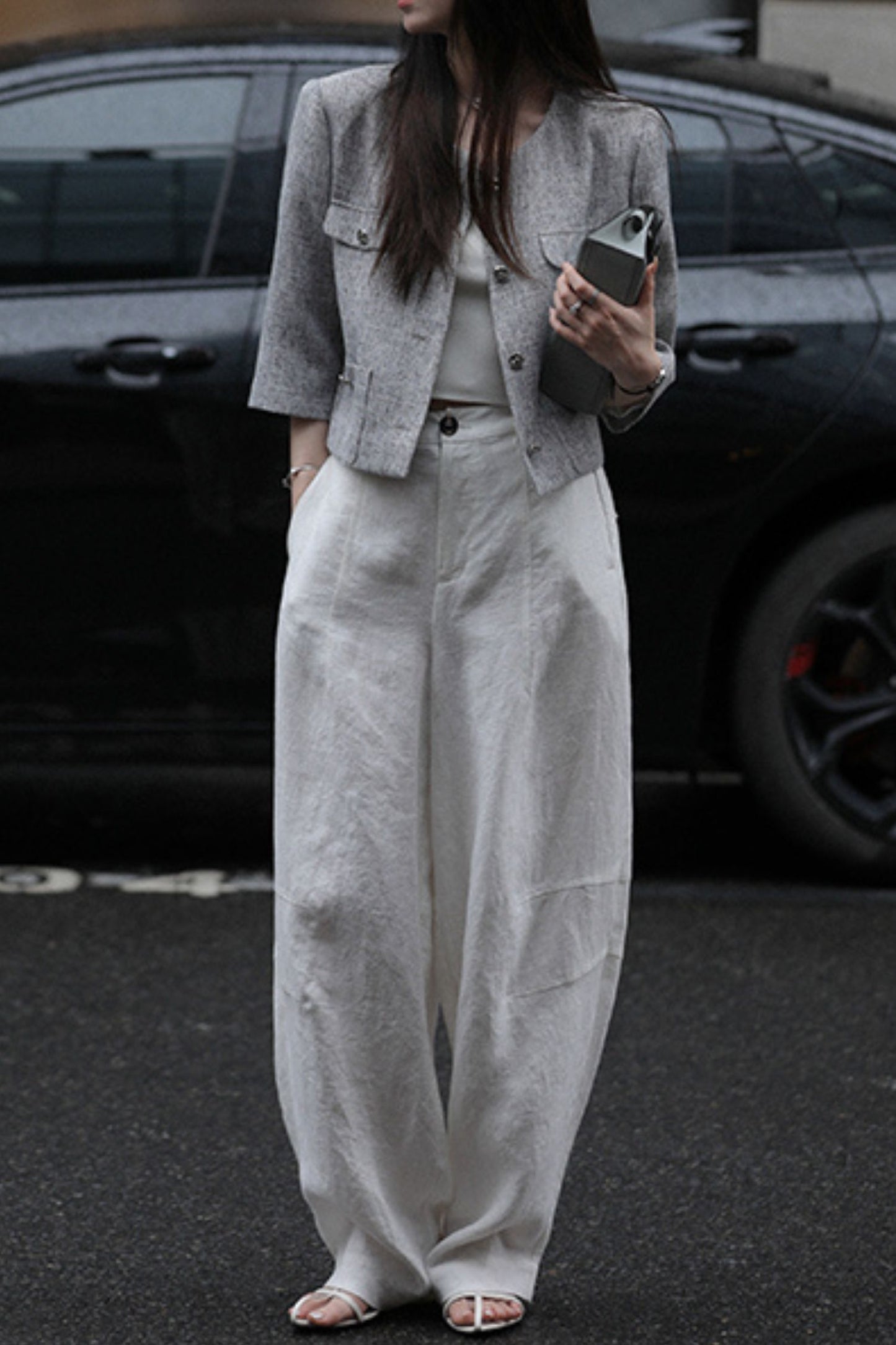 Womens linen lantern pants L0612