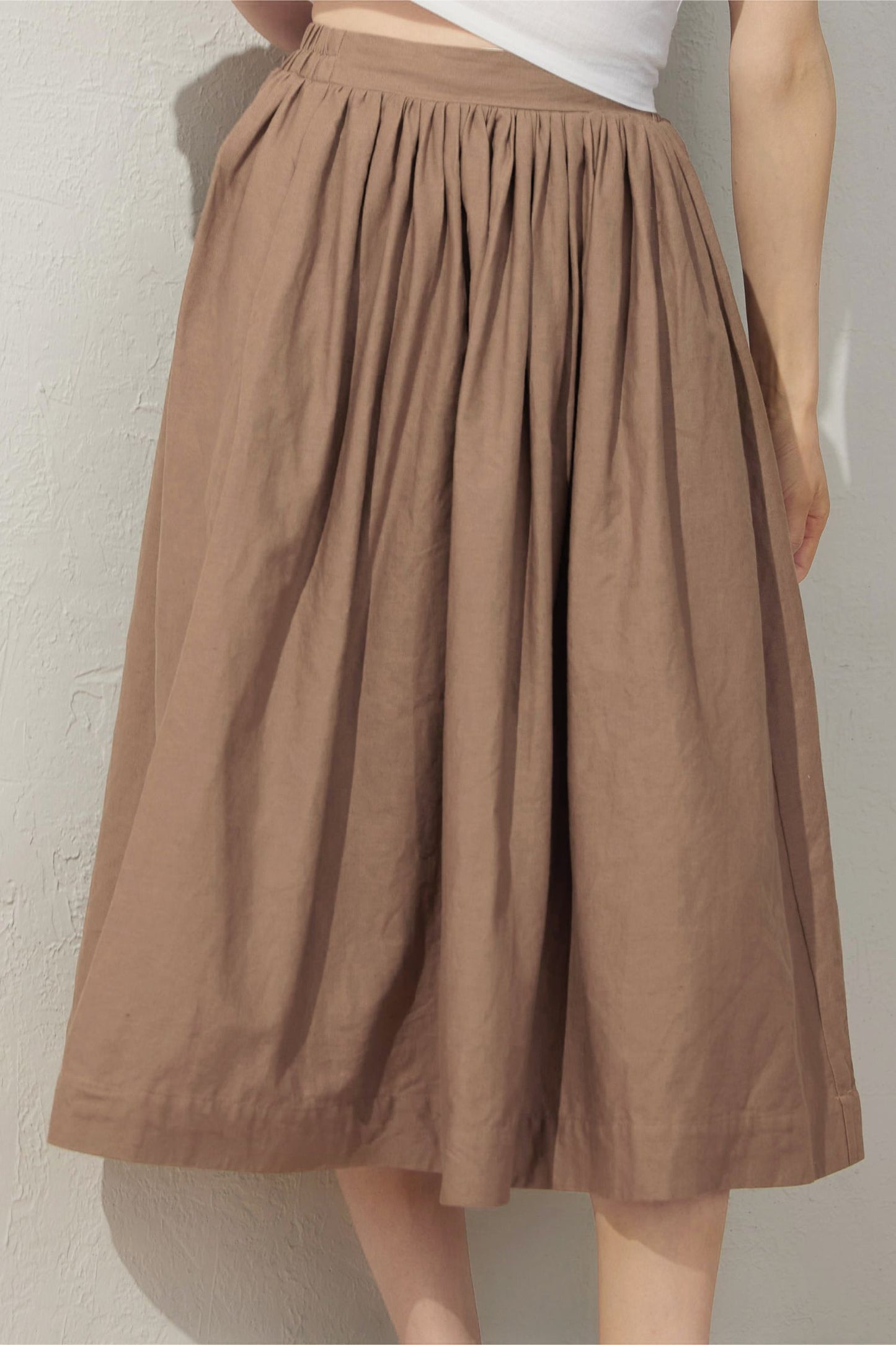 Loose fit summer Linen skirt C3943