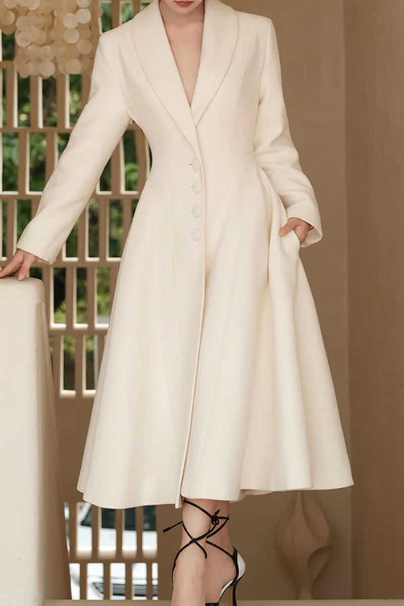 white princess winter long wool coat c3742