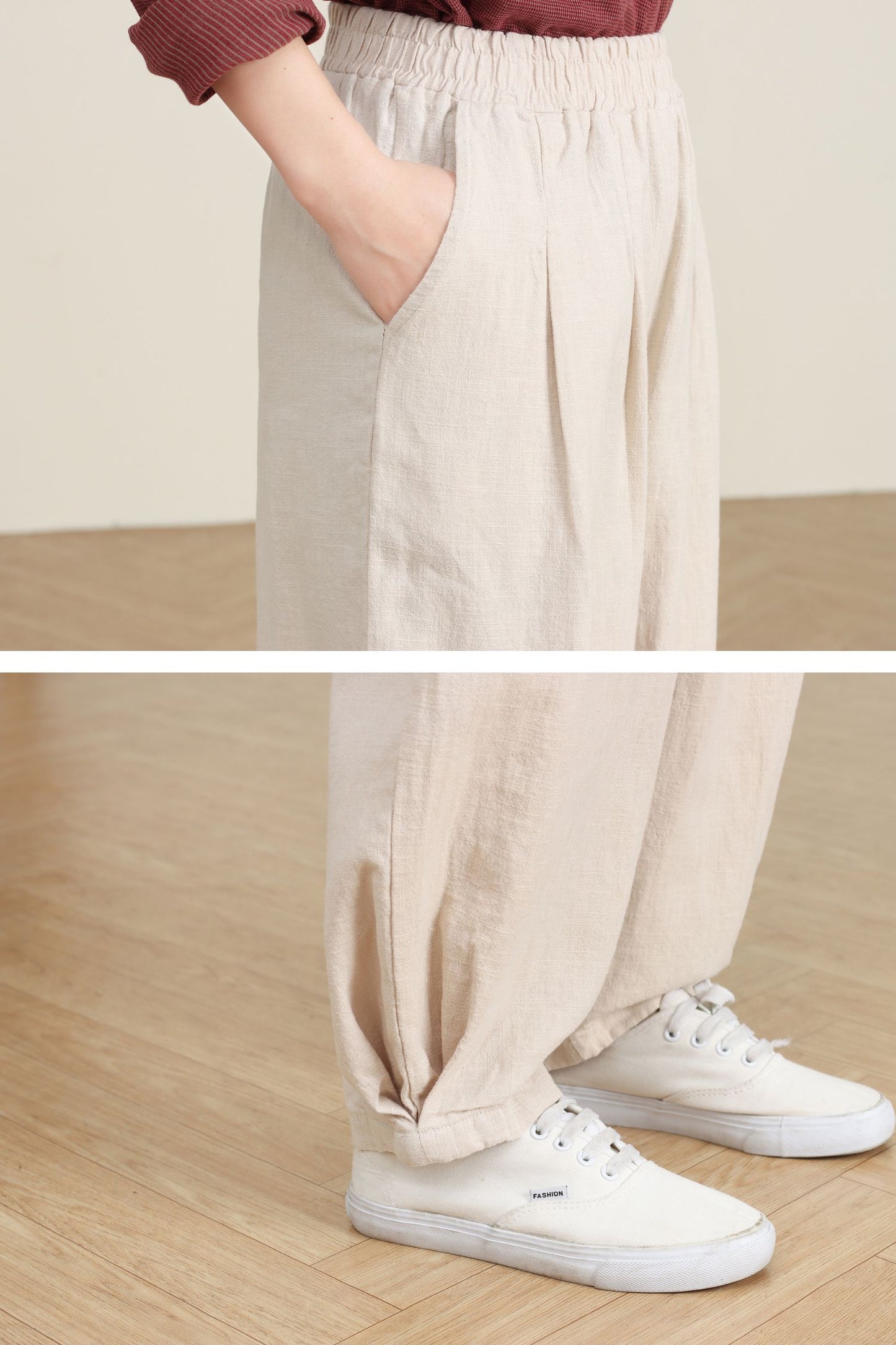 Spring Casual Linen Pants for Women C4726