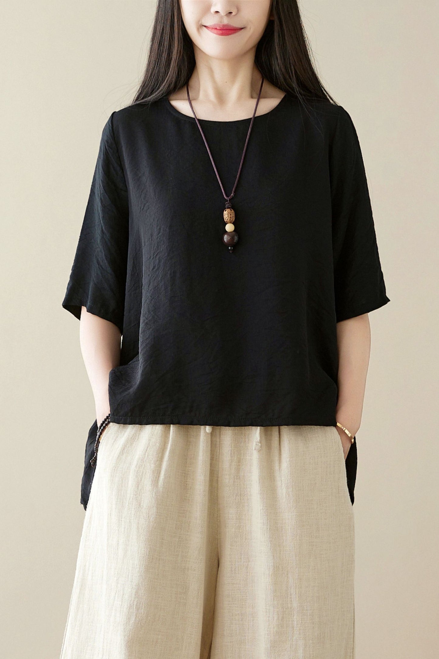 Short sleeve Vintage blouse C3963