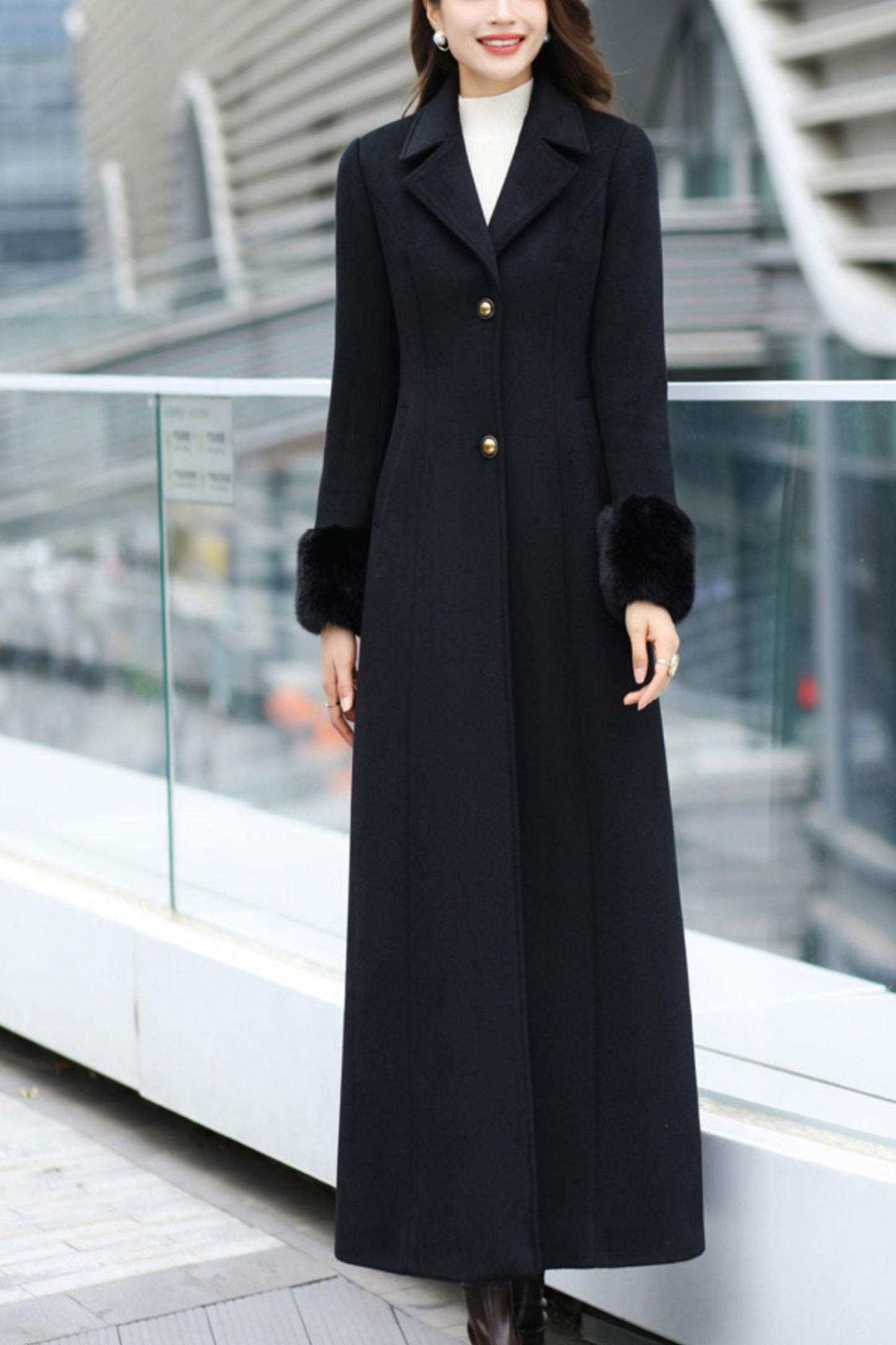 Women's Autumn and winter wool coat C4241