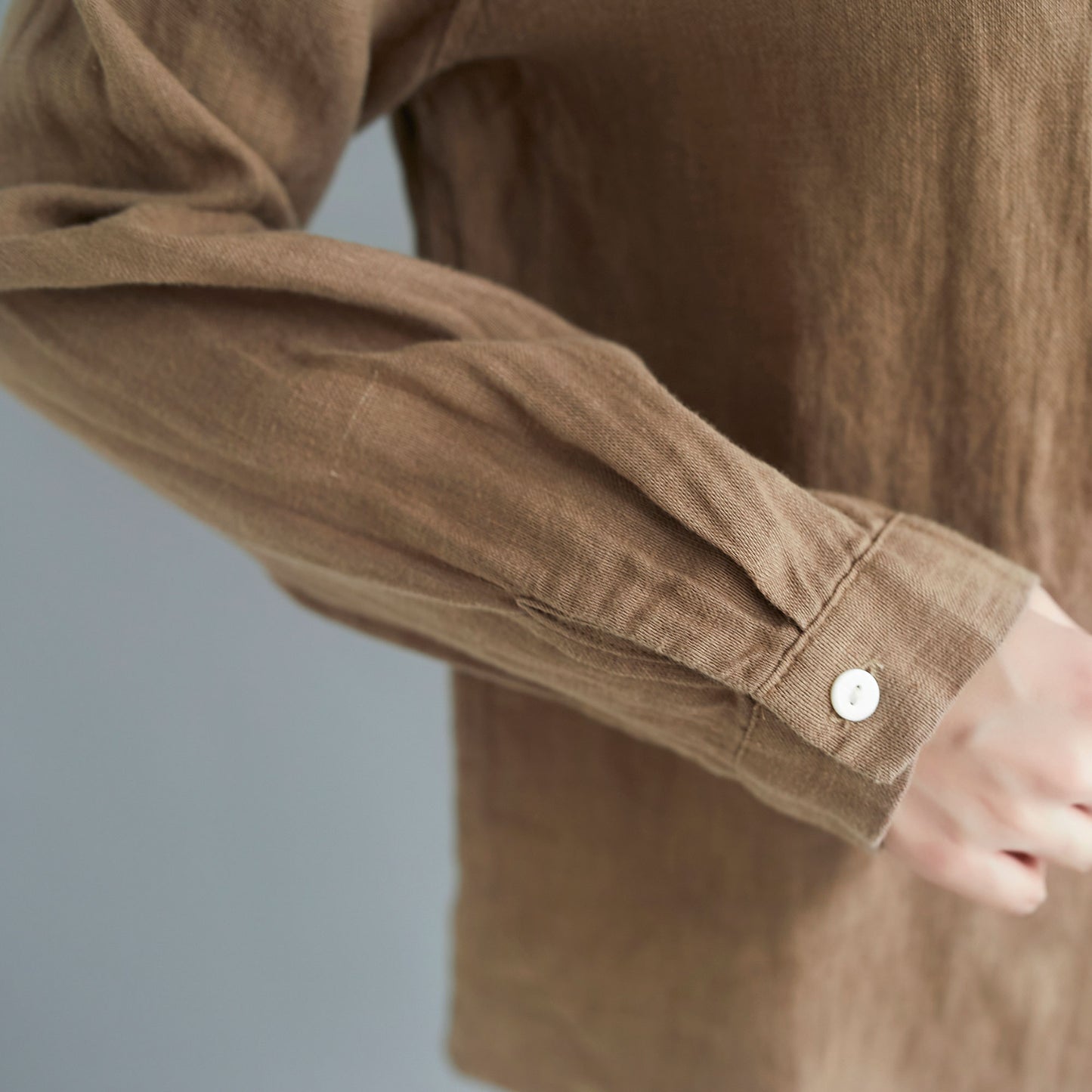 long sleeves button up linen shirt c2118