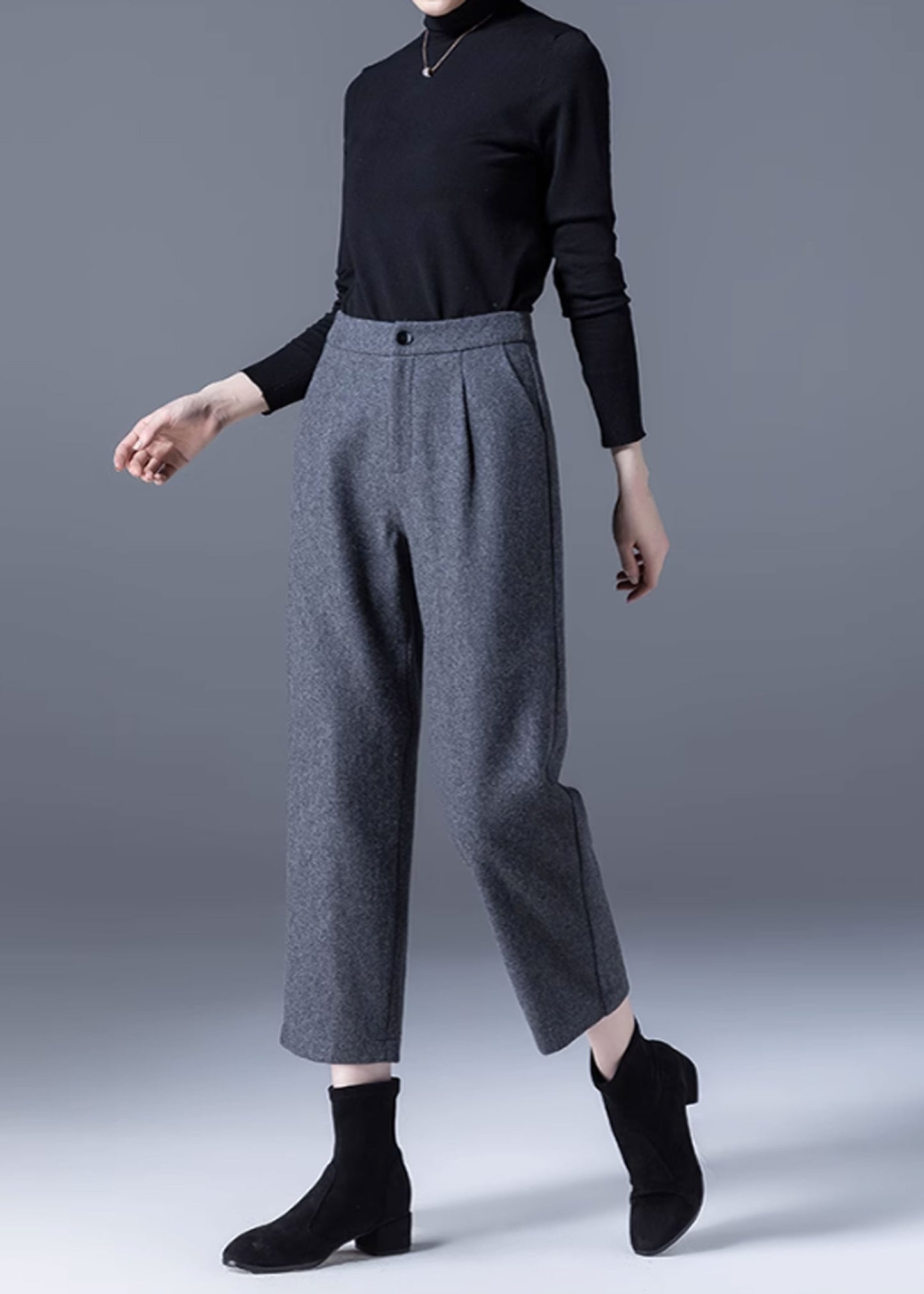 Wool Pants Women, Wide Leg Pants, Winter Wool Pants C3518
