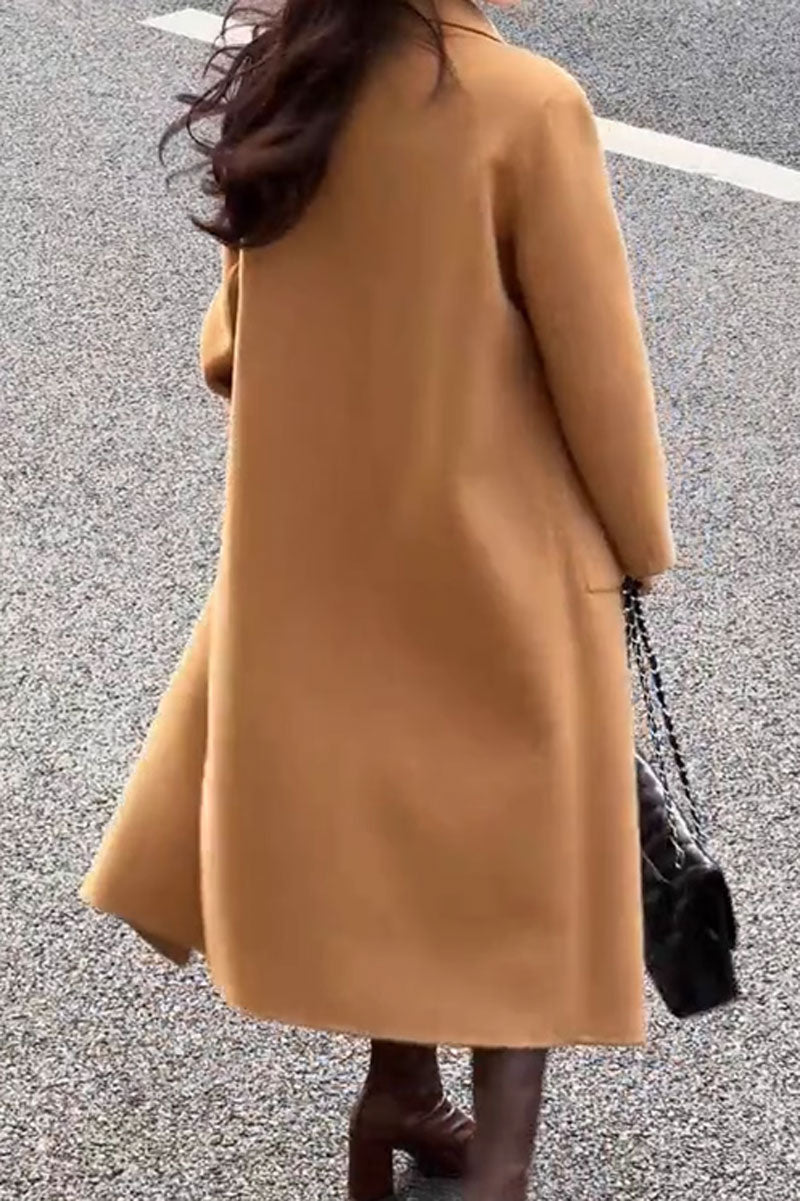 two layers womens winter wool coat C3836