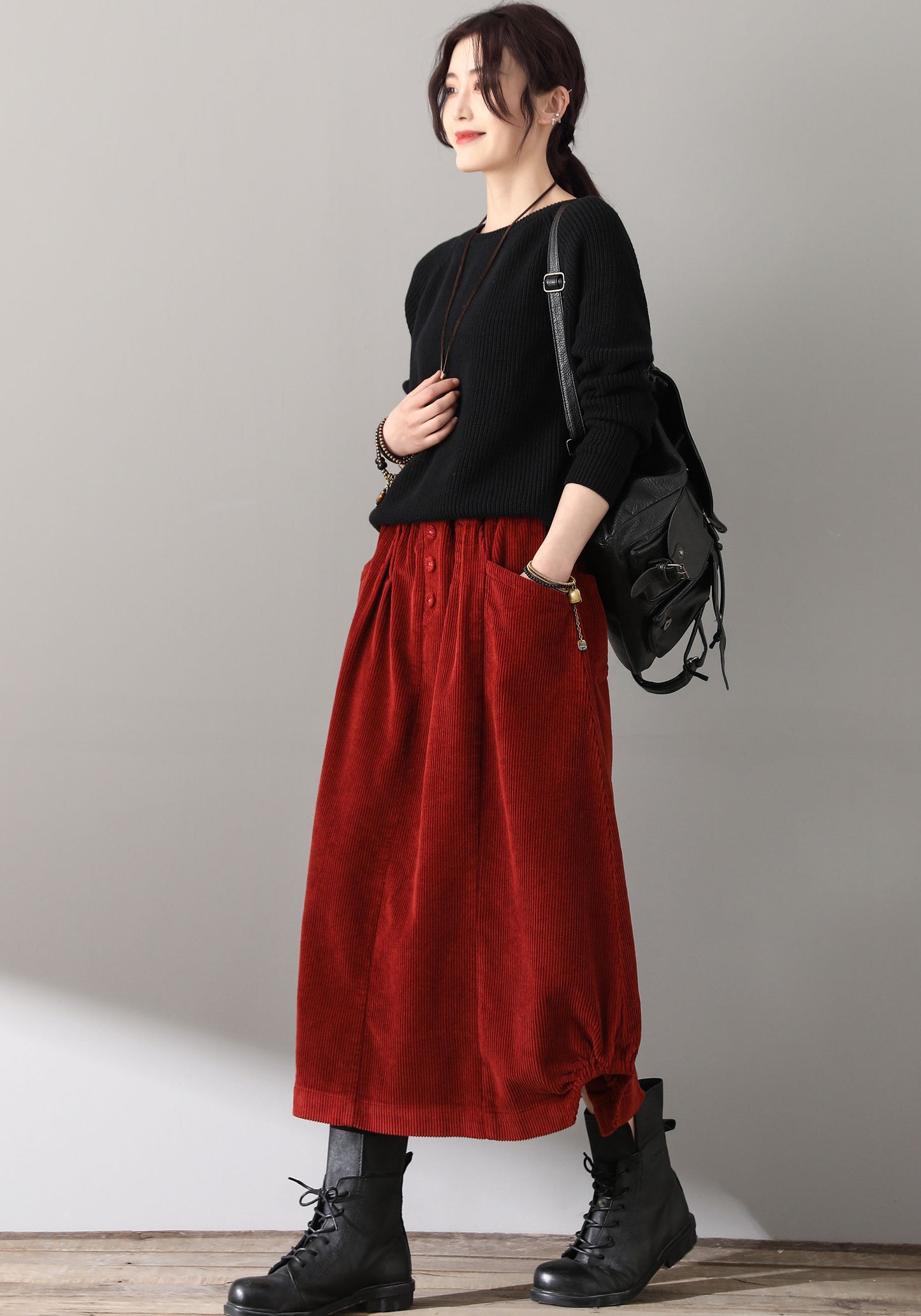 Autumn winter Corduroy Skirt, Plus size skirt C1813