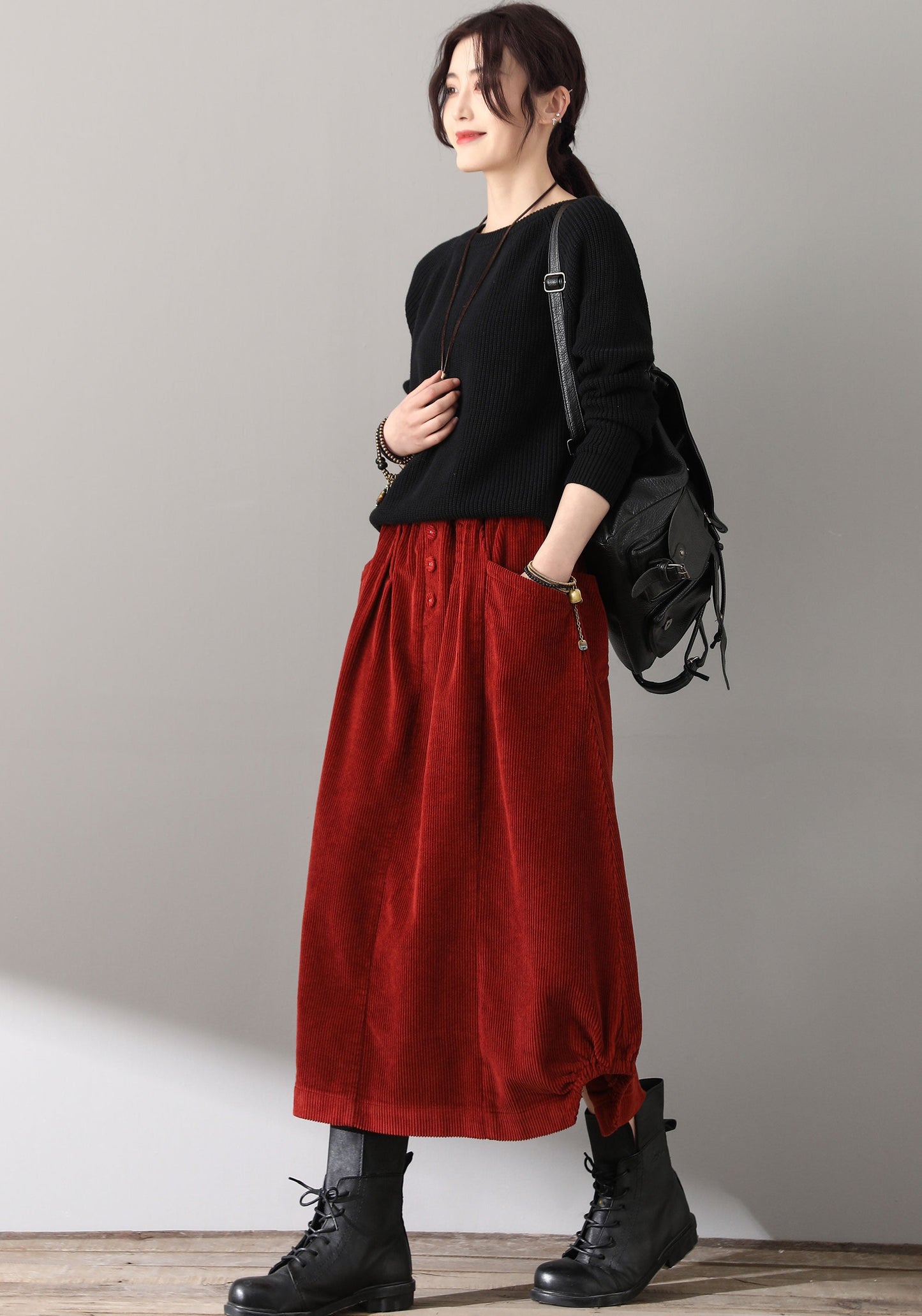 Autumn winter Corduroy Skirt, Plus size skirt C1813