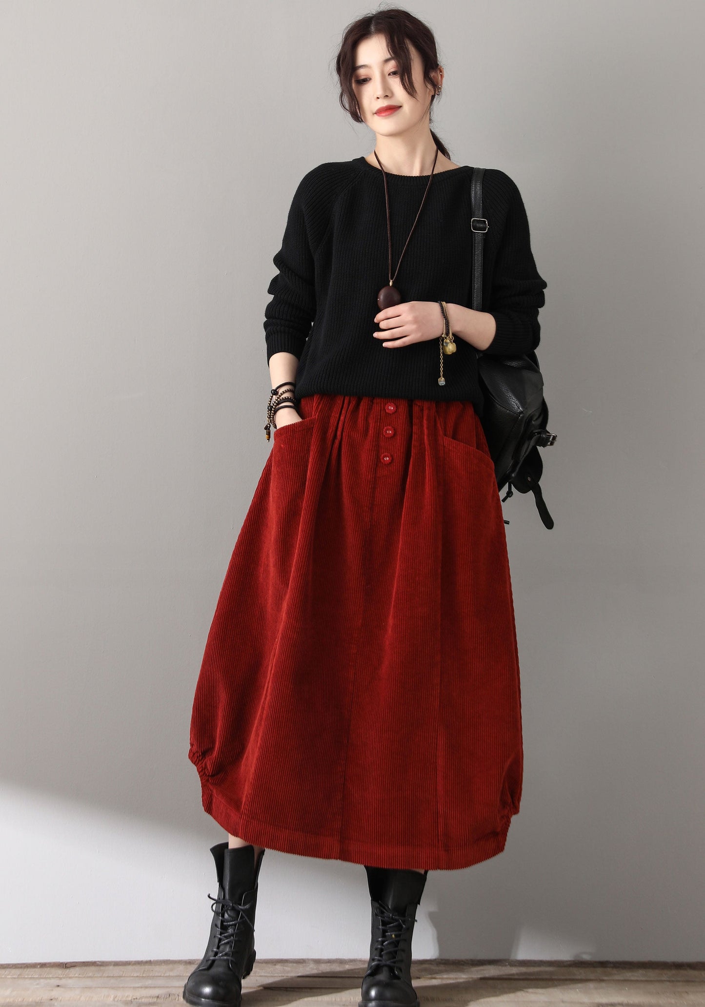 Autumn winter Corduroy Skirt, Plus size skirt C1813