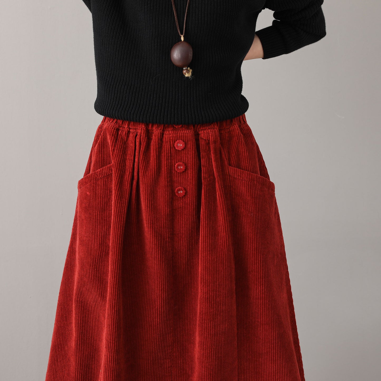 Autumn winter Corduroy Skirt, Plus size skirt C1813