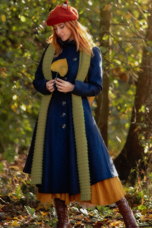 Hooded Asymmetric Winter Wool Coat C3809