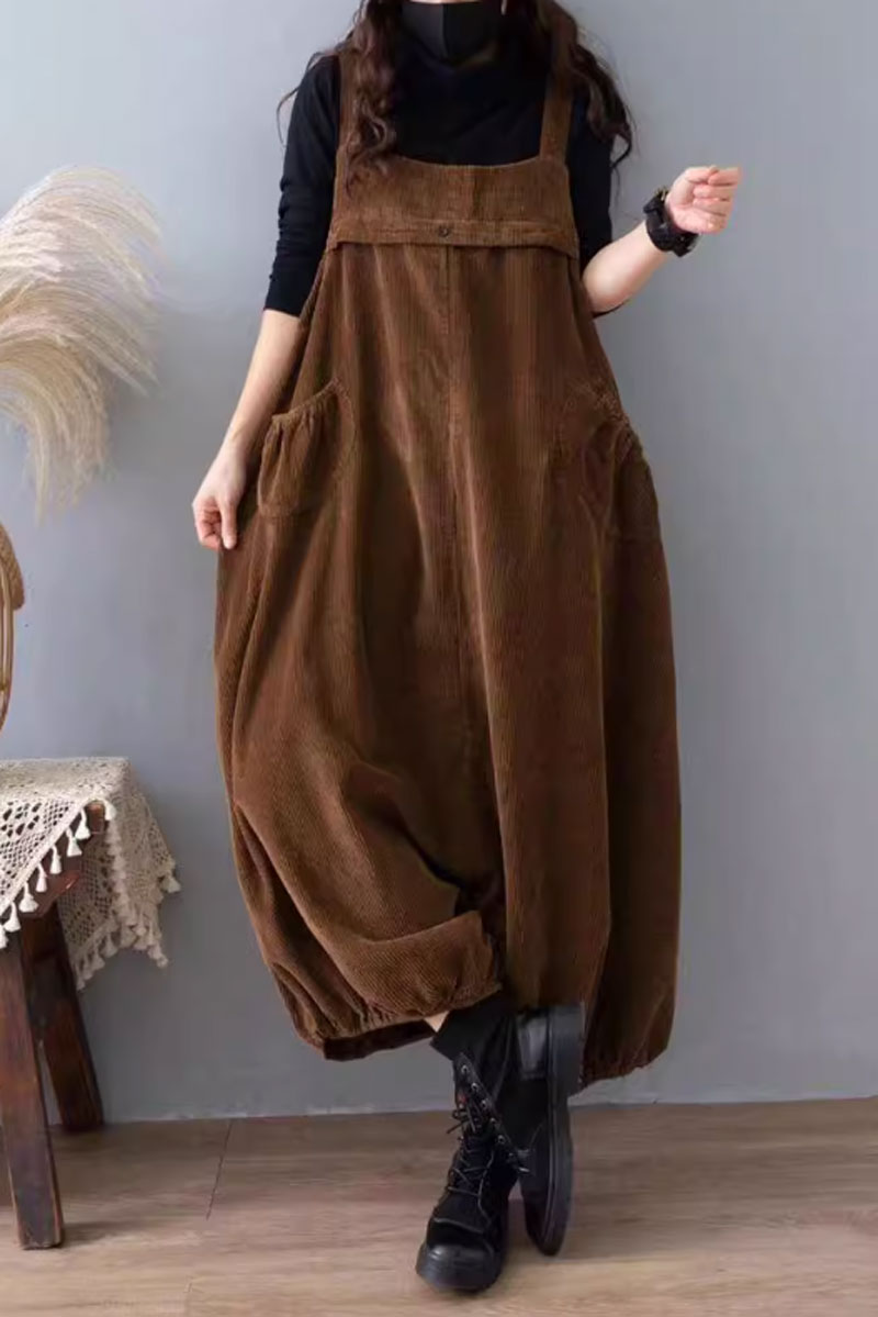 Plus size winter Casual Jumpsuit, Baggy Overalls C3803