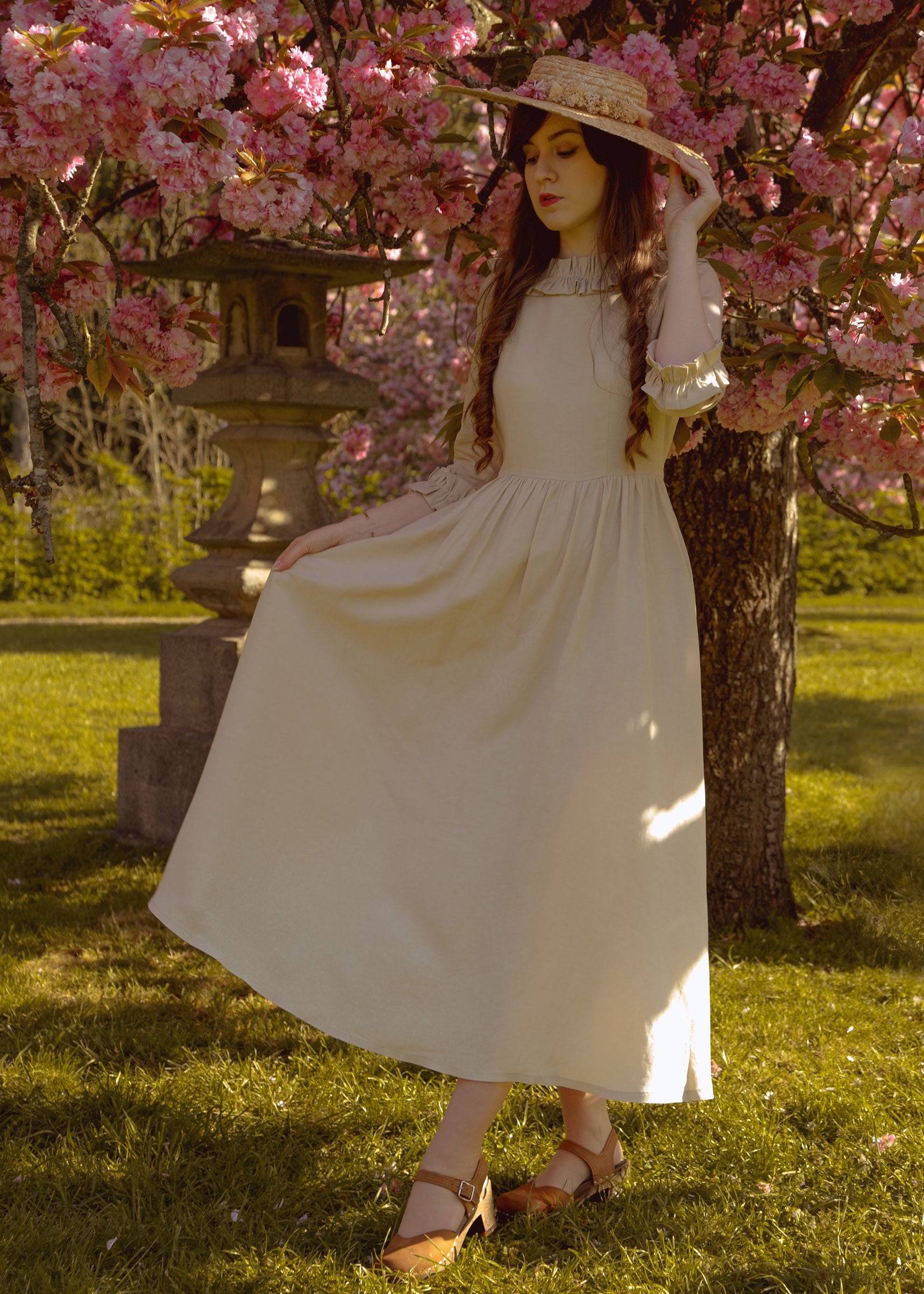 Spring and Summer Cottagecore Linen maxi Dress C2852 YLISTYLE Spring and Summer Cottagecore Linen maxi Dress C2852 YLISTYLE
