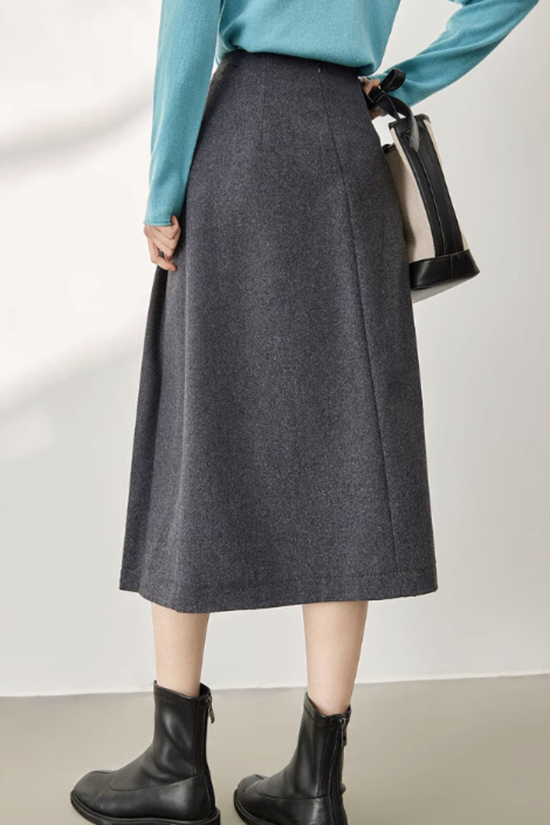 Warm a line winter wool skirt C3522