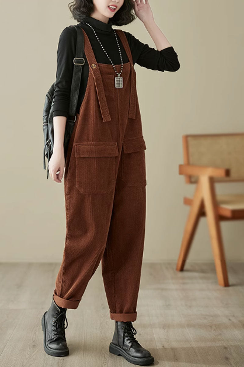 Winter Casual Jumpsuit, Baggy Overalls C3807