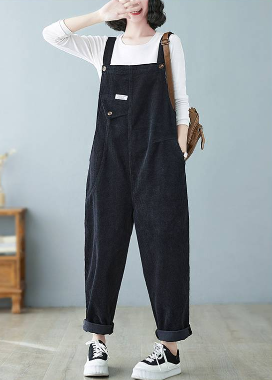 Long corduroy overalls pants women C5130