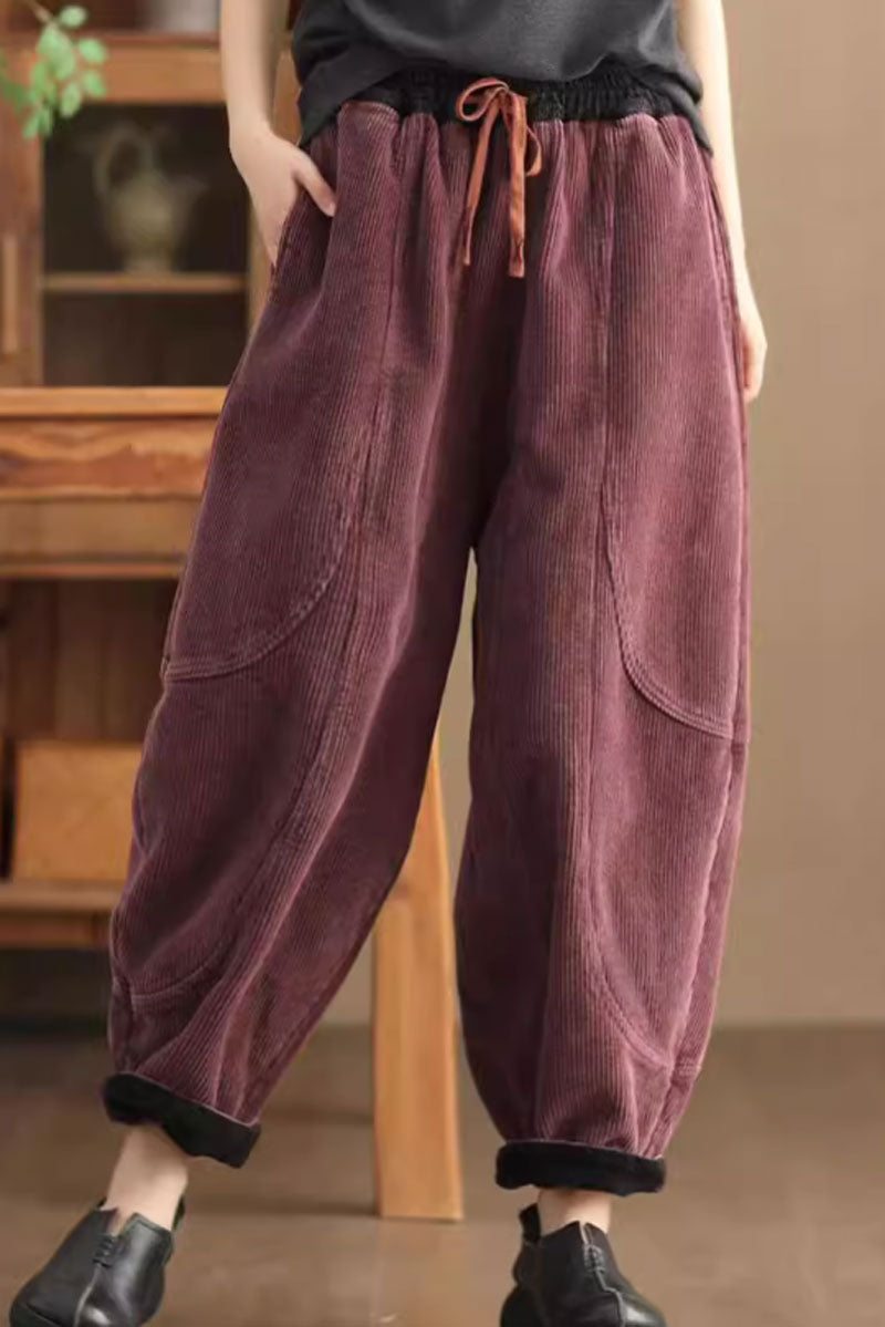 winter warm corduroy long pants C3806