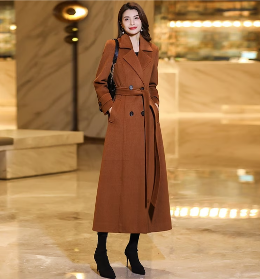 Wool Coat, Long Wool Coat, A line Wool Coat C3710