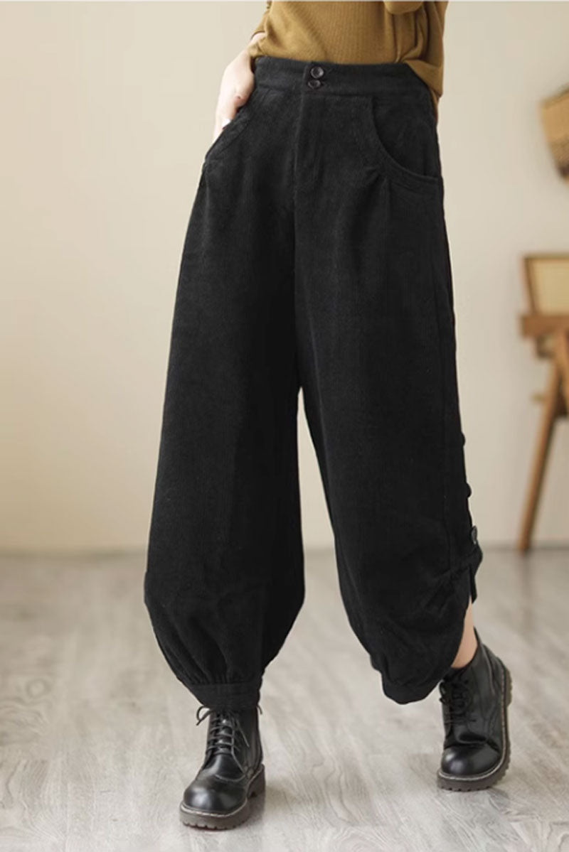 wide leg winter corduroy pants C3800