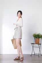 Load image into Gallery viewer, Womens Linen Shorts, High Waist Shorts  C3322
