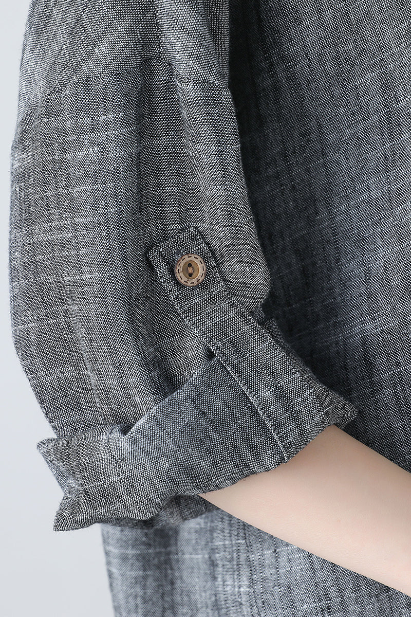 Spring Summer Linen Tops C4851