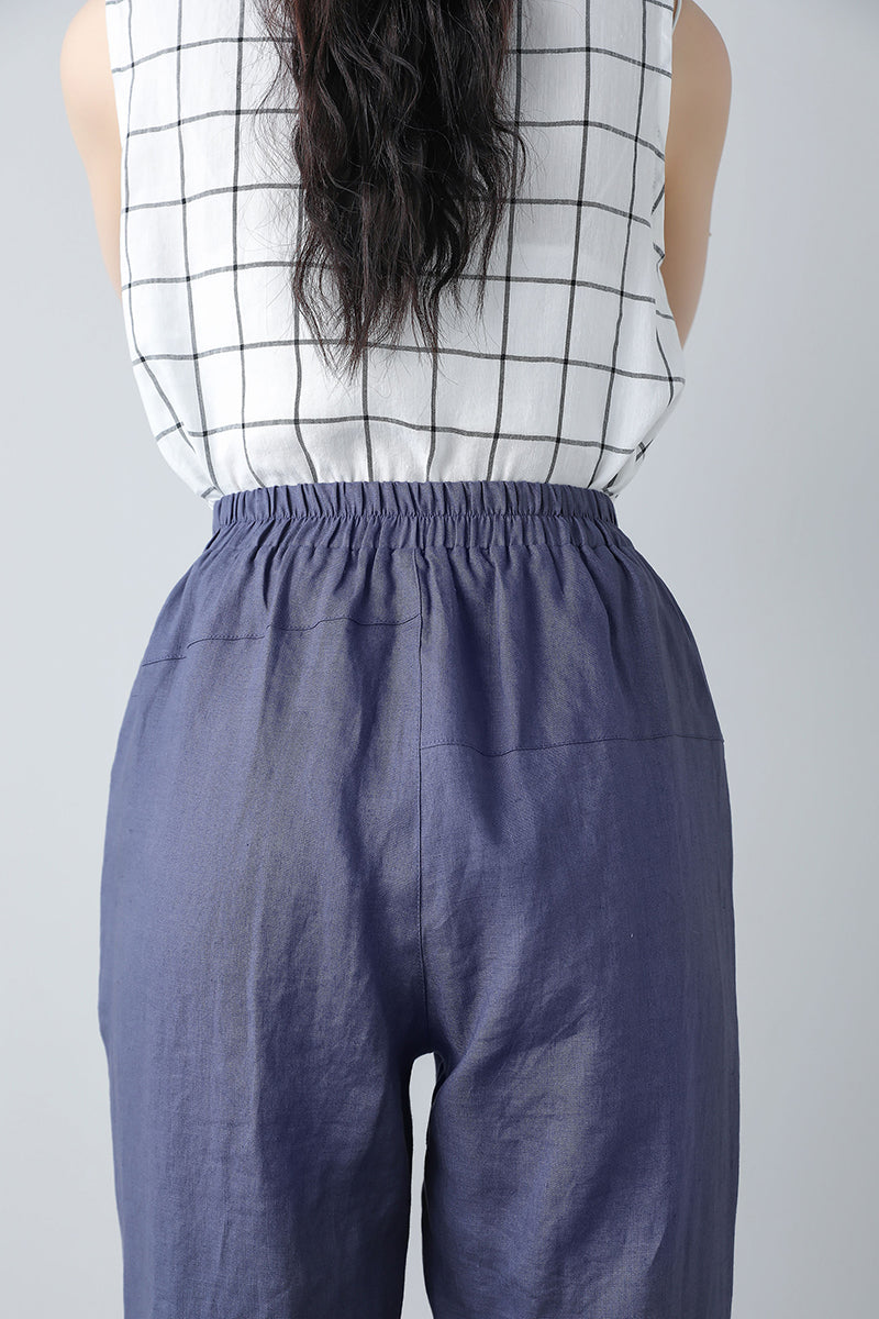 Women's Elastic Waist Long Pants C3451