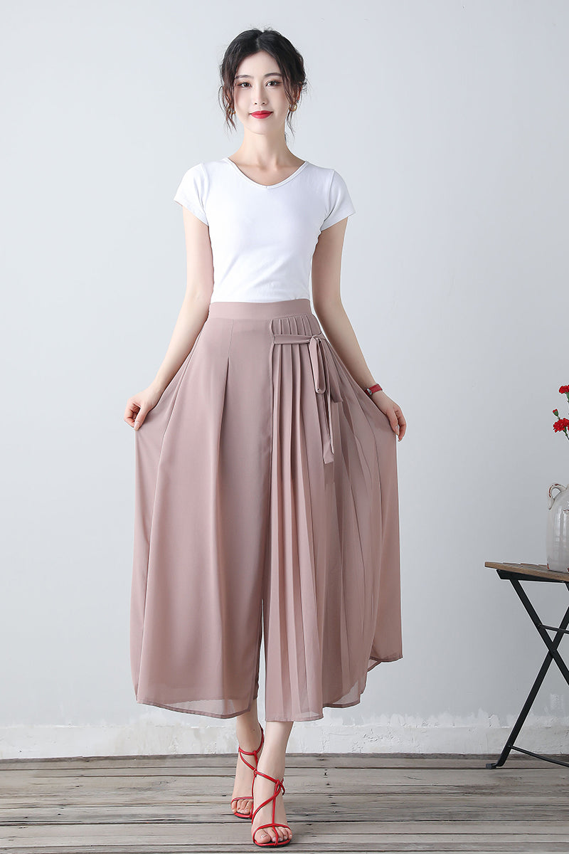 Women's midi high waist skirt pants C3456