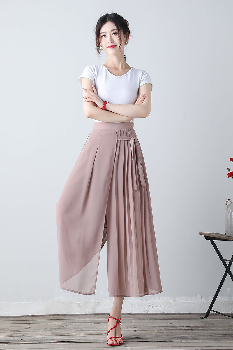 Women's midi high waist skirt pants C3456