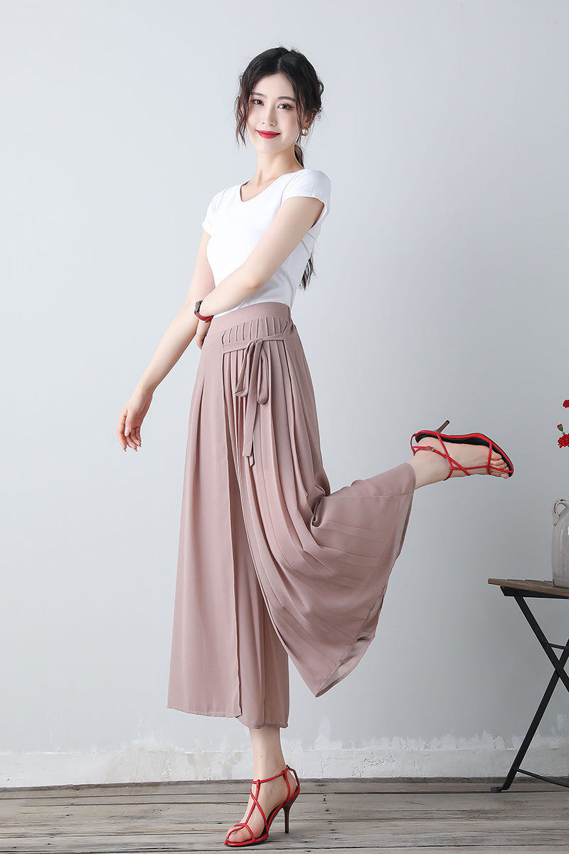 Women's midi high waist skirt pants C3456