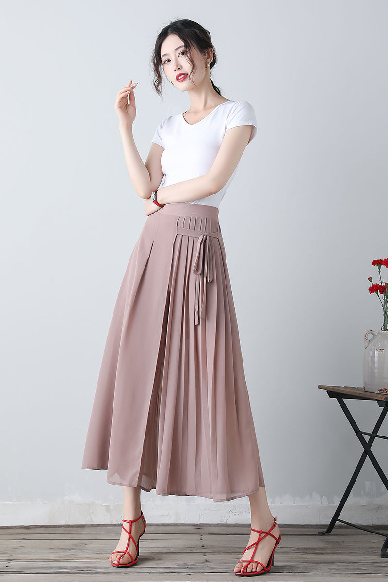 Women's midi high waist skirt pants C3456
