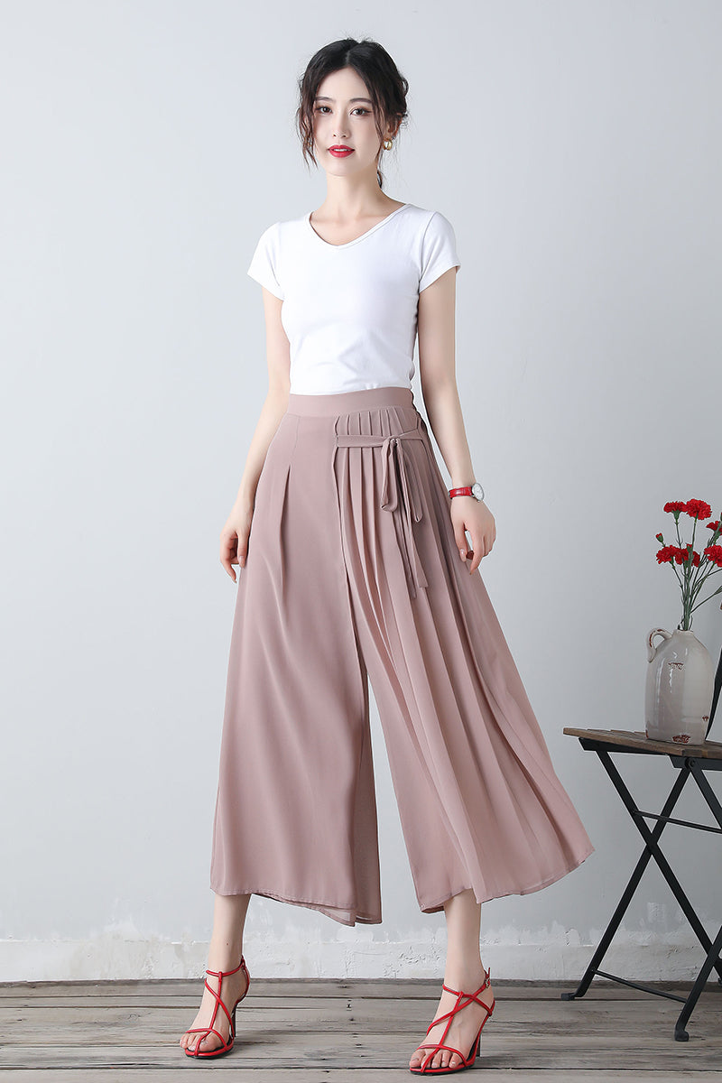 Women's midi high waist skirt pants C3456