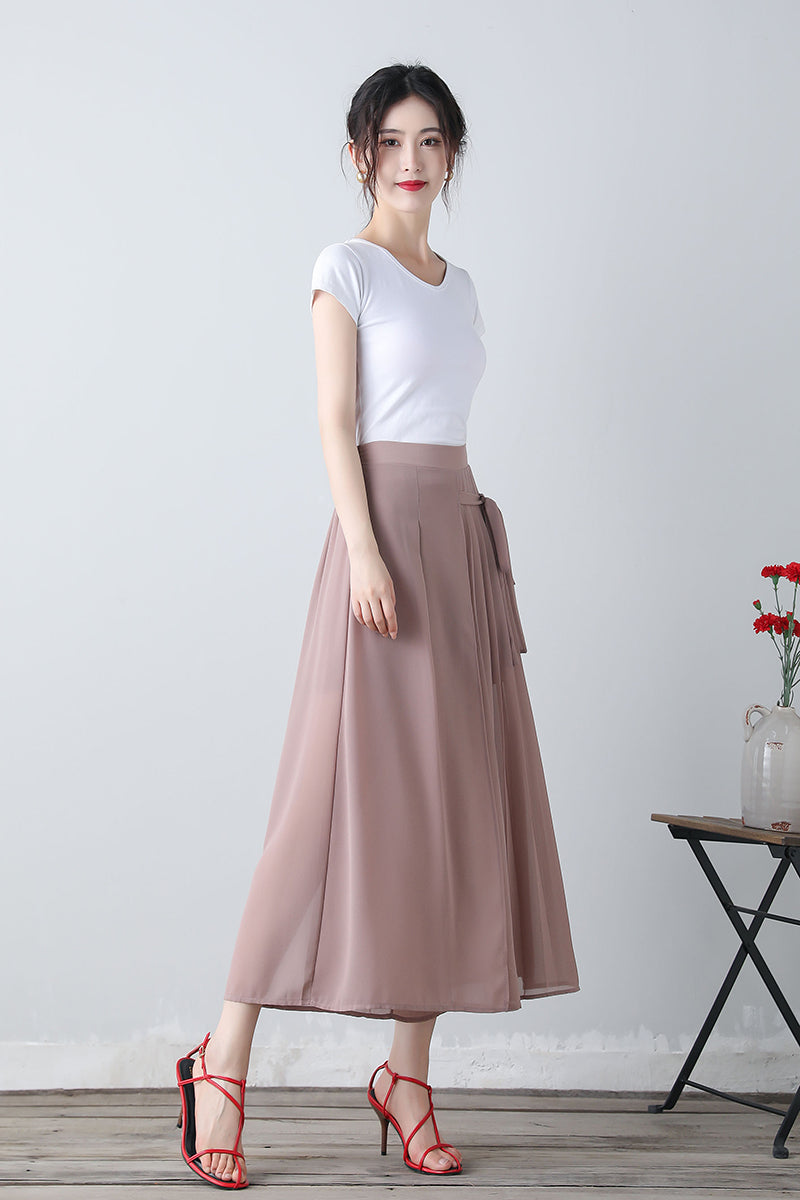 Women's midi high waist skirt pants C3456