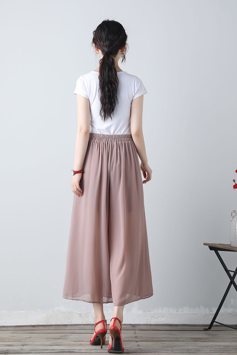 Women's midi high waist skirt pants C3456