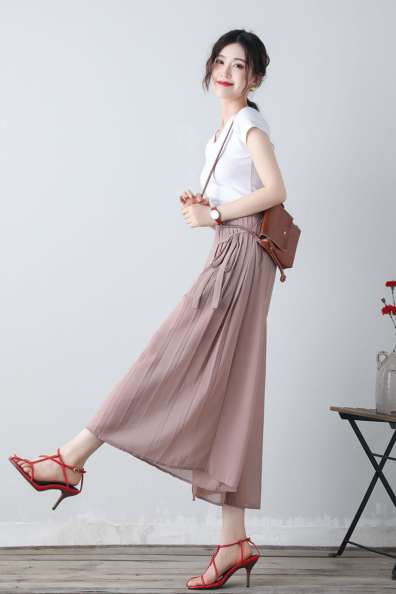 Women's midi high waist skirt pants C3456