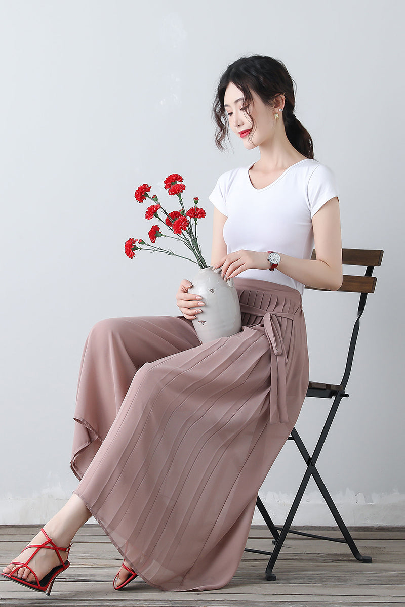 Women's midi high waist skirt pants C3456