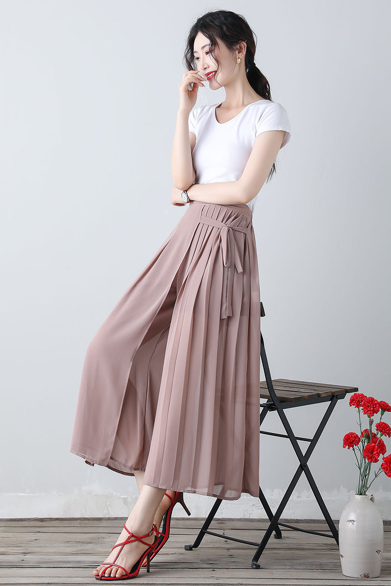 Women's midi high waist skirt pants C3456